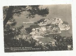 Cp, Principauté De MONACO ,  Vue Générale Du Rocher Et Du Stade LOUIS II , Voyagée 1948 - Viste Panoramiche, Panorama