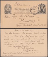 Cuba 1927 - Entier Postal Sur Carte Postale Vers Hamburg- Allemagne De La Habana........... (DD) DC6213 - Covers & Documents