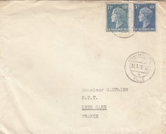 LETTRE. LUXEMBOURG. 31 5 52. POUR LYON - 1940-1944 German Occupation