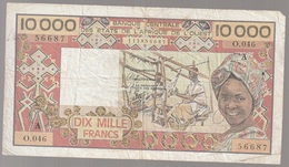 Côte D'Ivoire Billet De 10 000 Francs CFA Série A Circulé - Elfenbeinküste (Côte D'Ivoire)