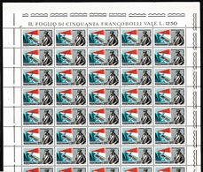 1968 Italia Repubblica FRANCESCO BARACCA 50 Valori In Foglio MNH**  Sheet - Hojas Completas