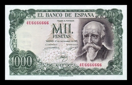 España 1000 Pesetas Echegaray 1971 Pick 154 Serie 4U Capicua Radar SC- AUNC - 1000 Peseten