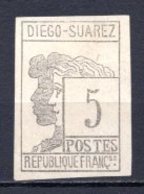 1890 DIEGO SUAREZ 5C. MICHEL: 7 MINT WITHOUT GUM - Unused Stamps