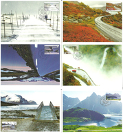 Norway 2010 Tourism: National Tourist Routes  Mi 1714-1719  Maximums Cards - Brieven En Documenten