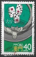 Macau Macao – 1987 Casino Games 40 Avos Used Stamp - Oblitérés