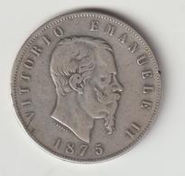 10-Regno D' Italia-5L.Argento 1875 Milano-BB ? - Altri & Non Classificati