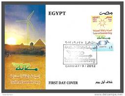 Egypt - 2012 - FDC - ( World Tourism Day - Tourism & Sustainable Energy ) - Briefe U. Dokumente