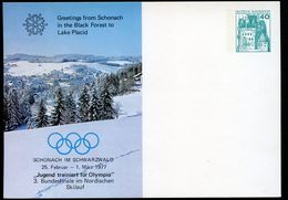 Bund PP100 D2/035-II-a SCHONACH NORDISCHER SKILAUF 1977 - Private Postcards - Mint