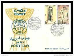 Egypt - 1990 - FDC - ( Stamp Day - Relief Sculpture Of Batah Hoteb ) - Storia Postale