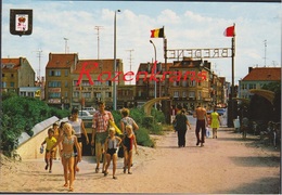 Grote Kaart Bredene Aan Zee Tunnel En Ingang Strand 1980 Retro - Bredene