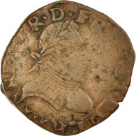 Monnaie, France, Henri III, Double Tournois, 1586, La Rochelle, TB+, Cuivre - 1574-1589 Henri III