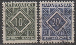 MADAGASCAR  1947__N° 39/40__OBL  VOIR SCAN - Segnatasse