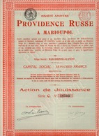 Action De Jouissance Série C - S.A.PROVIDENCE RUSSE A MARIOUPOL - MARCHIENNE-AU-PONT  1905. - Industrie