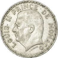 Monnaie, Monaco, Louis II, 5 Francs, 1945, Paris, TB+, Aluminium, KM:122 - 1922-1949 Louis II