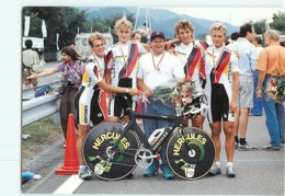 JAPON 1990 : Aldag, Hundertmarck, Lehnert, Rich, Médaille De Bronze. 2 Scans. Cyclisme. - Ciclismo