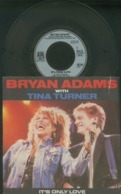 BRYAN ADAMS -TINA TURNER -IT'S ONLY LOVE-CUTS LIKE A KNIFE -DISCO VINILE 45 GIRI - Hard Rock & Metal