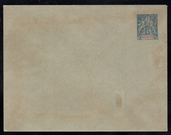 REUNION / 1892 ENTIER POSTAL 15 C. BLEU - ENVELOPPE / ACEP # 4 (ref LE3911) - Covers & Documents