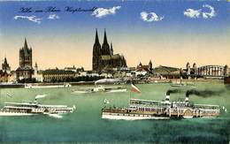 CP - Thèmes - Bateaux - Koln Am Rhein - Kauptansicht - Paquebots