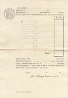 Papier Timbré De L'année 1837 Action Actionnaire De La Compagnie Générale Transatlantique - Schiffahrt