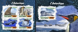 Togo 2019, Animals In Antartica, Penguins, 4val In BF +BF - Faune Antarctique