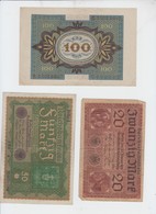 REICHSBANKNOTE - 20 MARK 1918  - 50 MARK 1919 - 100 MARK 1920 - Autres & Non Classés