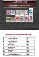 INDIA- 2008 Xth Definitive Series- 12v- BUILDERS OF MODERN INDIA- MNH Complete - Collezioni & Lotti