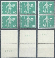 Standesläufer 356RL, 10 Rp.grün  (Paare Mit KZ)       1960 - Franqueo