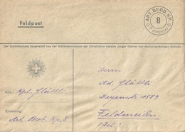 Feldpost Brief  "Art.Beob.Kp.8"           Ca. 1940 - Poststempel