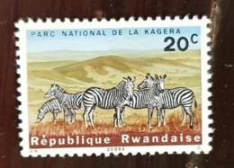 RWANDA Zebre, Chevaux, Cheval,  Equidés, Equidé , 1 Valeur ** MNH - Paarden