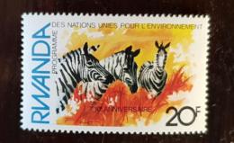 RWANDA Zebre, Chevaux, Cheval,  Equidés, Equidé , 1 Valeur ** MNH - Paarden