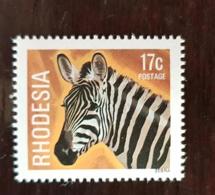 RHODESIE Zebre, Chevaux, Cheval,  Equidés, Equidé , 1 Valeur ** MNH - Paarden