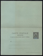SENEGAL / 1892 ENTIER POSTAL AVEC REPONSE PAYEE 10/10 C NOIR / ACEP # 3 (ref LE3915) - Briefe U. Dokumente