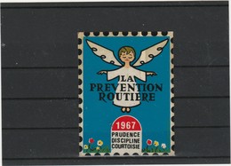 VIGNETTE  PREVENTION ROUTIERE  -1967 - Tourism (Labels)