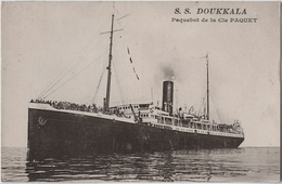 S.S. DOUKKALA - CPA -  Paquebot De La Cie Paquet - Bateau - Steamers