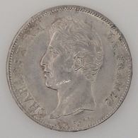 France, Charles X, 5 Francs 1827 L, TTB/SUP, KM# 728.8 - 5 Francs