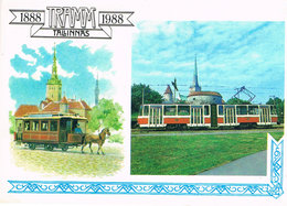 Ansichtskarte Tallinn (Estland) - Strassenbahn 1988 - Tram - Tramways