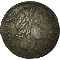 Monnaie, France, Louis XIV, Denier Tournois, Denier Tournois, 1648, Paris, TTB - 1643-1715 Louis XIV The Great