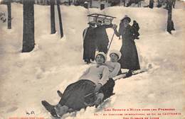 Cauterets          65        Sports D' Hiver. Concours International De Ski. Une Glissade En Luge   (voir Scan) - Cauterets