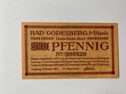 Allemagne Notgeld Godesberg 50 Pfennig - Collections