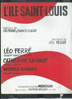 Partition Musicale: Léo Ferré. "l'ile Saint Louis" - Jazz