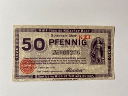 Allemagne Notgeld Koln 50 Pfennig - Collections