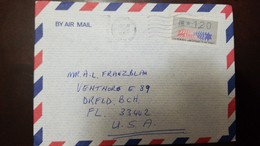 O) ISRAEL, AUTOMATEN MARKEN MACHINE - STAR, AIRMAIL TO USA - Non Dentelés, épreuves & Variétés