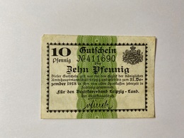 Allemagne Notgeld Leipzig 10 Pfennig - Collections