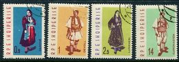 ALBANIA 1962 Traditional Costumes Perforated Set Used.  Michel 695-98A - Albania