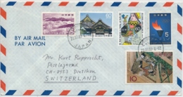 1987 - AIR MAIL - Sent From Japan To Switzerland - Arrival Stamp / Ankunftsstempel DIETIKON - Airmail