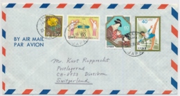 1986 - AIR MAIL - Sent From Japan To Switzerland - Arrival Stamp / Ankunftsstempel DIETIKON - Airmail