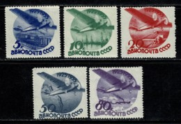 USSR 1934  Yv. PA 41/45*, MH (2 Scans) - Nuevos