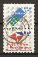 Afrique Du Sud 1991 - Poste - Telkom - Série Complète° Se Tenant En Paire Verticale -  SC 808/9 - Cachet Central - Other & Unclassified
