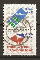 Afrique Du Sud 1991 - Poste - Telkom - Série Complète° Se Tenant En Paire Verticale -  SC 808/9 - Cachet Central - Otros & Sin Clasificación