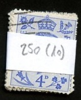 Grande Bretagne - Great Britain - Großbritannien Lot 1950 Y&T N°250 - Michel N°245 (o) - Lot De 10 Timbres - Sheets, Plate Blocks & Multiples